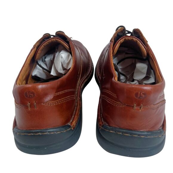 Josef Seibel Walt Casual Oxford Cognac Brown Leather Oxford Men's Size 8.5 9 - Picture 4 of 8